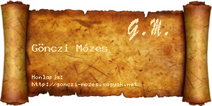 Gönczi Mózes névjegykártya